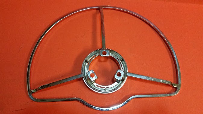 Deluxe Steering Wheel Horn Ring-New Chrome